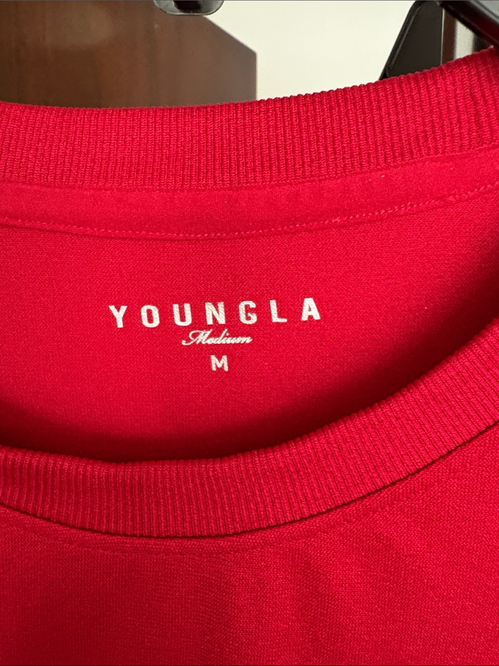 YoungLA men’s Long-Sleeve Athletic Tees in Red and Blue Sz M - Picture 5 of 7